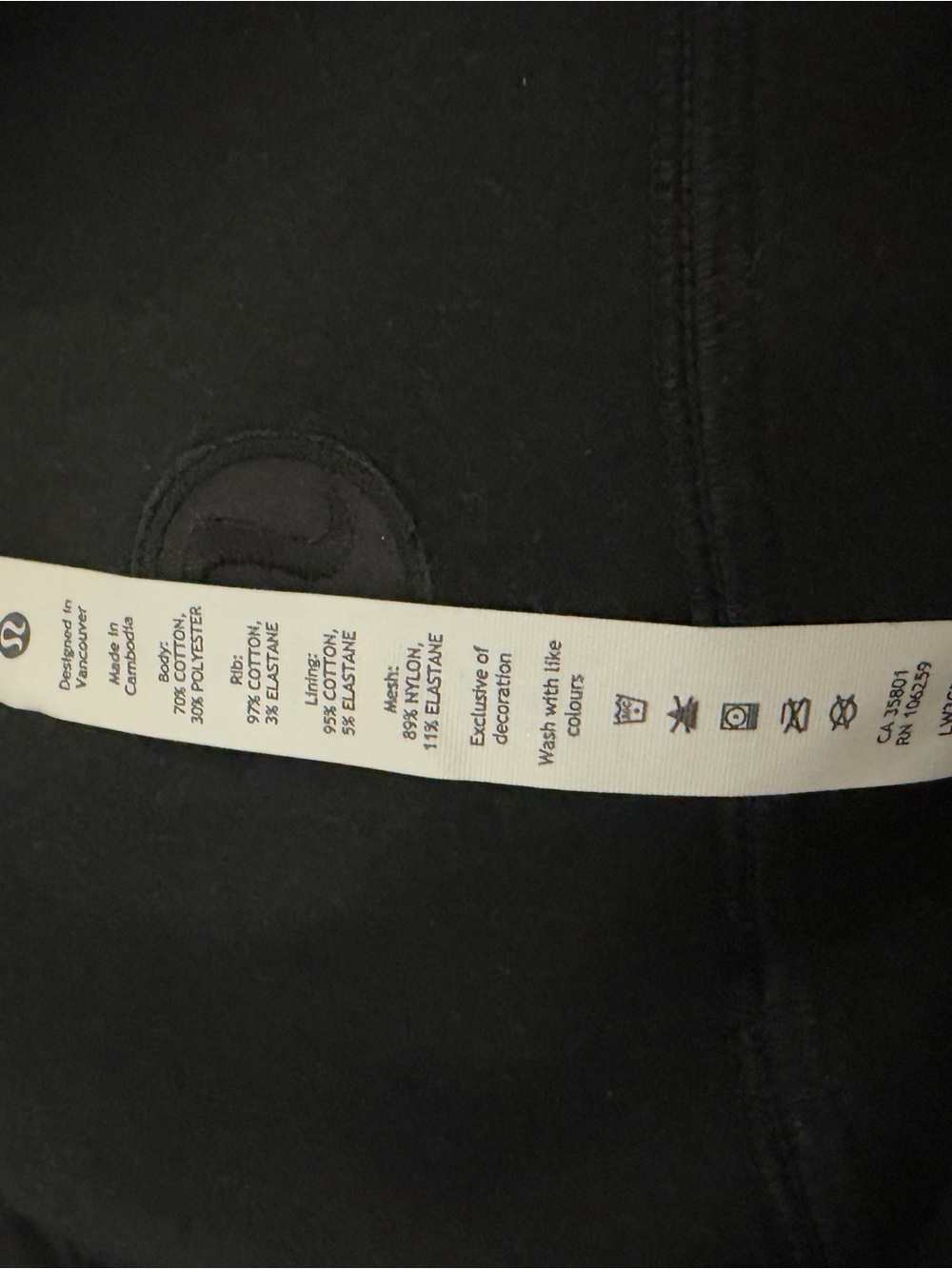 Lululemon Scuba Oversized Funnel-Neck Full-Zip - Black - XL/XXL - NWOT